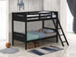 Littleton Wood Twin Over Twin Bunk Bed Black