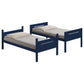 Littleton Wood Twin Over Twin Bunk Bed Blue
