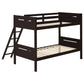 Littleton Wood Twin Over Twin Bunk Bed Espresso