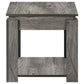 Donal 3-piece Occasional Set with Open Shelves Weathered Grey
