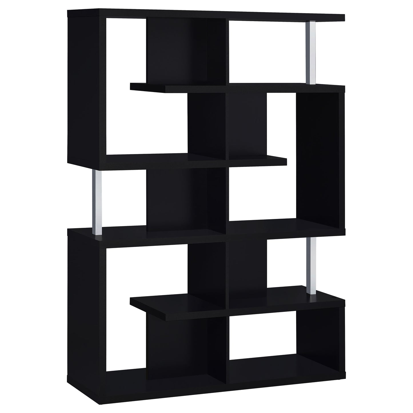 Hoover 5-tier Bookcase Black and Chrome
