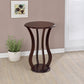 Elton Round Wood Top Accent Plant Stand Cherry