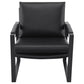 Rosalind Upholstered Track Arms Accent Chair Black and Gummetal