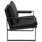 Rosalind Upholstered Track Arms Accent Chair Black and Gummetal