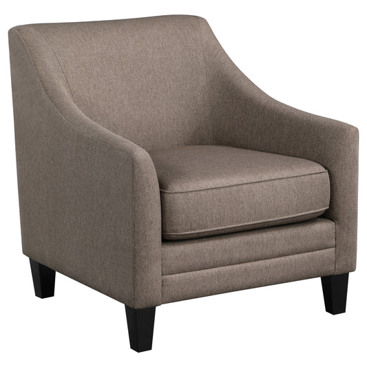 Liam Upholstered Sloped Arm Accent Club Chair Camel