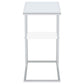 Daisy 1-shelf Accent Table Chrome and White