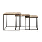 Belcourt 3-piece Square Nesting Tables Natural and Black